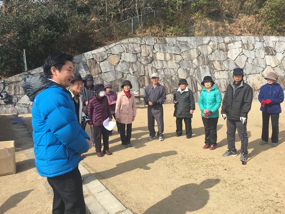 牟礼町での自民党杯グランドゴルフ大会にお邪魔しました。